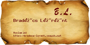 Bradács Lóránt névjegykártya